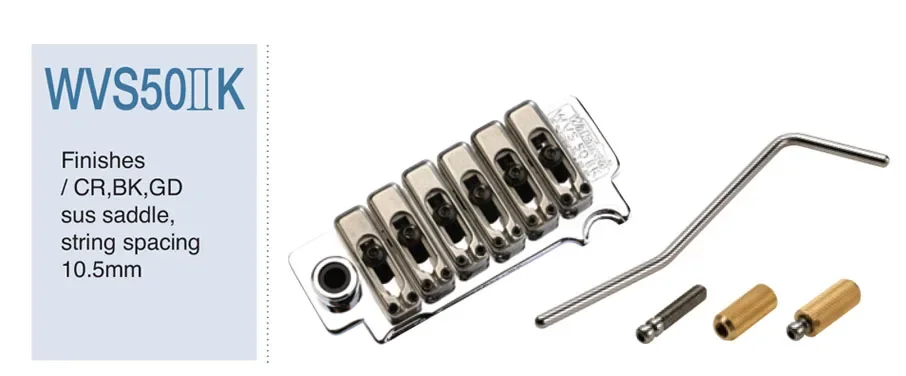 Wilkinson WVS50IIK 52.5mm 2-Point Steel Saddles Tremolo Bridge Strat Electric Guitar, Chrome
Wilkinson WVS50IIK 52.5mm 2-Point Steel Saddles Tremolo Bridge Strat Electric Guitar, Chrome