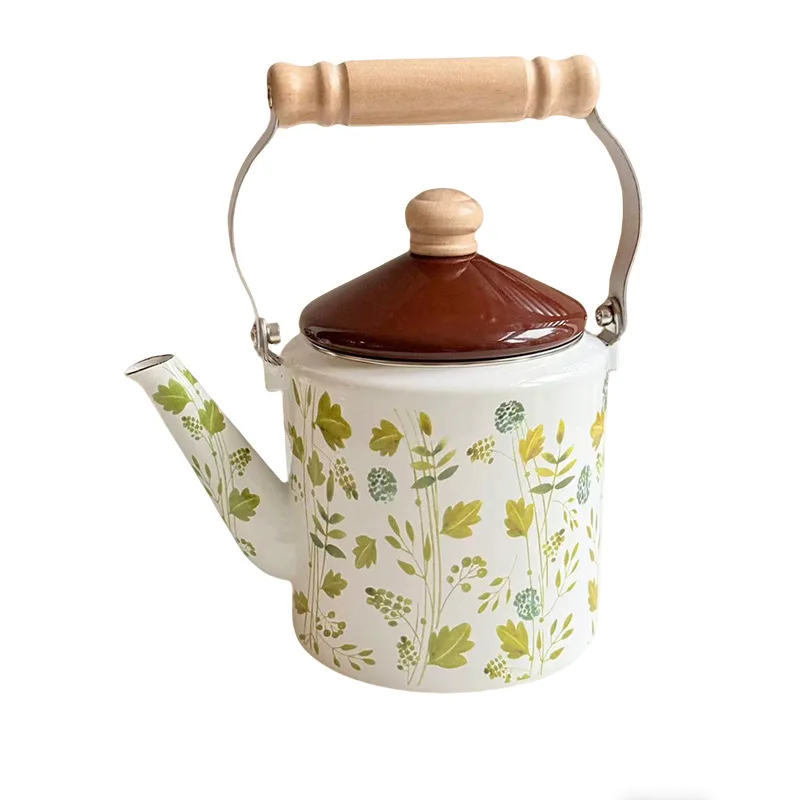 Dopamine Colored Enamel Tea Kettle with Wooden Handle Home Kitchen Camping Use Retro Stovetop Safe Water Boiler
Dopamine Colored Enamel Tea Kettle with Wooden Handle Home Kitchen Camping Use Retro Stovetop Safe Water Boiler