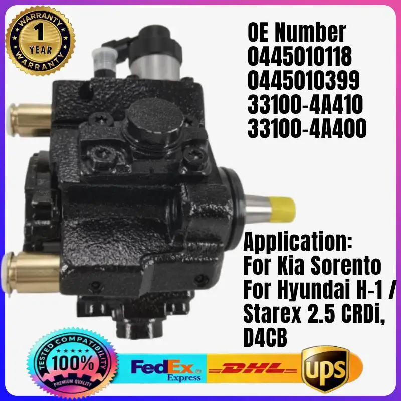 0445010118 0445010399 33100-4A400 33100-4A410 Fuel Injection Pump for Kia Sorento Hyundai H-1 Starex 2.5 CRDi D4CB Engine
0445010118 0445010399 33100-4A400 33100-4A410 Fuel Injection Pump for Kia Sorento Hyundai H-1 Starex 2.5 CRDi D4CB Engine