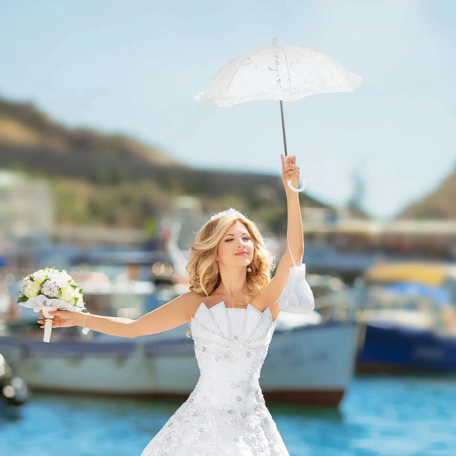 Lace Umbrella Props White Umbrellas Wedding Decor Transparent Vintage Steel Parasol Girl Child Decorations
Lace Umbrella Props White Umbrellas Wedding Decor Transparent Vintage Steel Parasol Girl Child Decorations