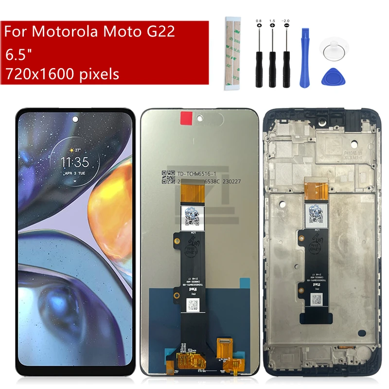 ЖК-дисплей для Motorola Moto G22, сенсорный экран, дигитайзер в сборе, детали для замены и ремонта
ЖК-дисплей для Motorola Moto G22, сенсорный экран, дигитайзер в сборе, детали для замены и ремонта