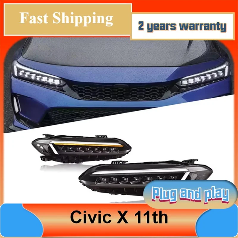 Car Styling for Honda Civic 11th Headlight 2022 Civic X Head Light DRL Turn Signal Low High Beam Projector Lens
Car Styling for Honda Civic 11th Headlight 2022 Civic X Head Light DRL Turn Signal Low High Beam Projector Lens