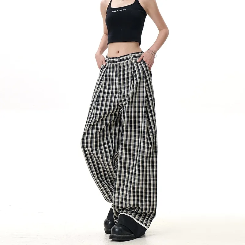 Vintage Baggy Woman Plaid Pants Y2k Korean Fashion Harajuku Streetwear Trousers Classic Japanese Casual Check Slacks Woman 2025
Vintage Baggy Woman Plaid Pants Y2k Korean Fashion Harajuku Streetwear Trousers Classic Japanese Casual Check Slacks Woman 2025