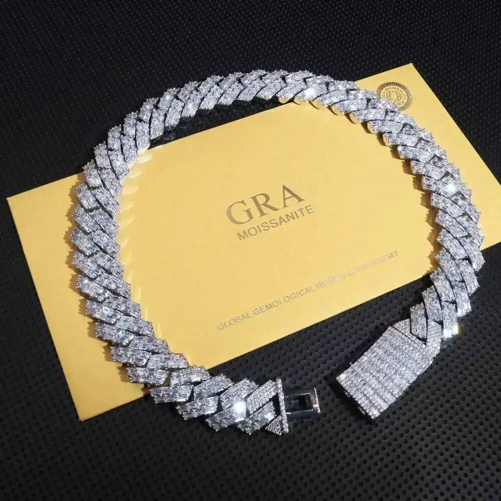 20mm Custom S925 Hip Hop Jewelry Iced Out Necklace Cuban Chain Iced Out Moissanite Diamond Bracelet Link Chain
20mm Custom S925 Hip Hop Jewelry Iced Out Necklace Cuban Chain Iced Out Moissanite Diamond Bracelet Link Chain