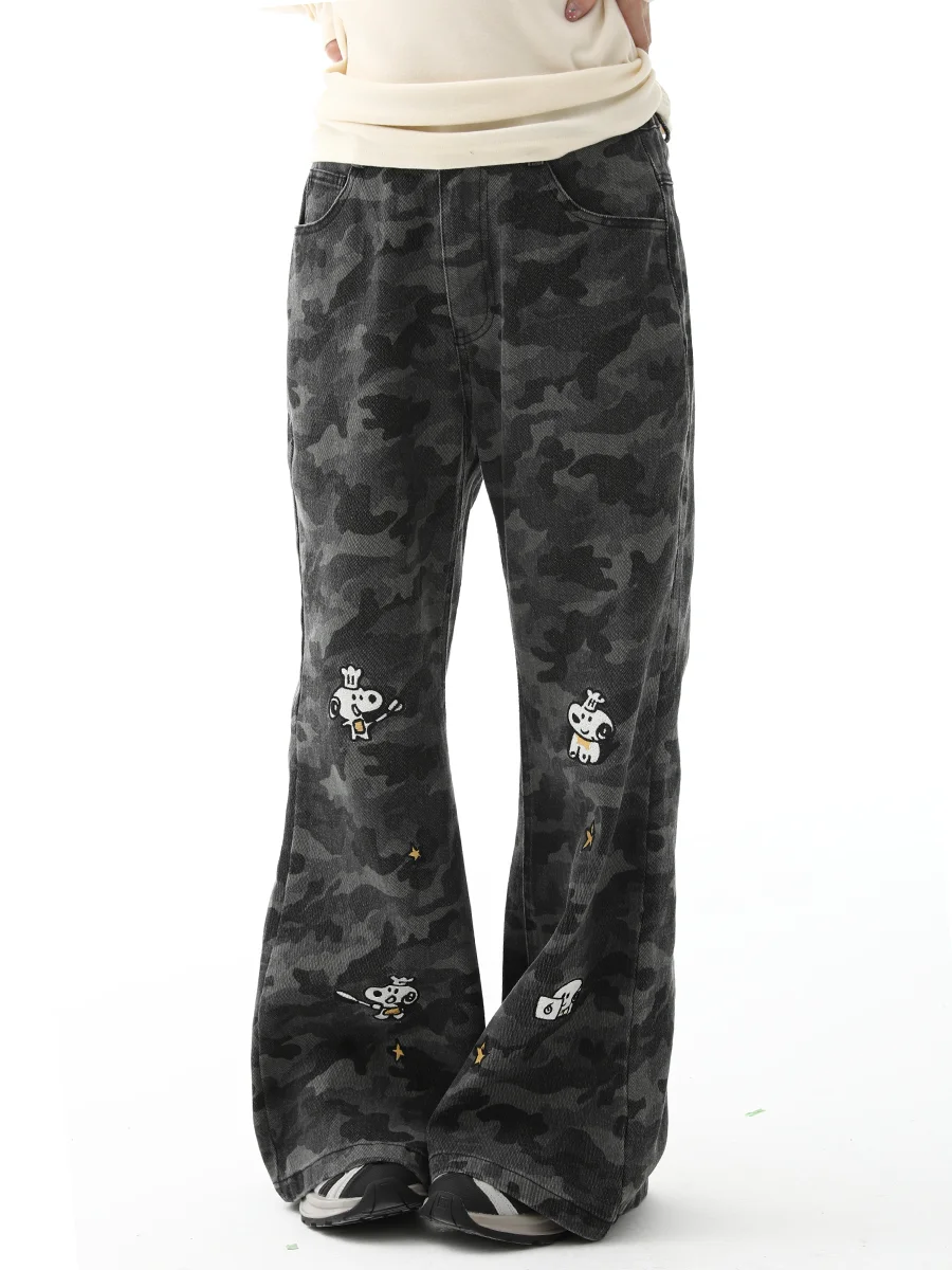 Джинсы женские повседневные с высокой талией из хлопкового денима с вышивкой собаки и камуфляжным узором от Universe King
Джинсы женские повседневные с высокой талией из хлопкового денима с вышивкой собаки и камуфляжным узором от Universe King