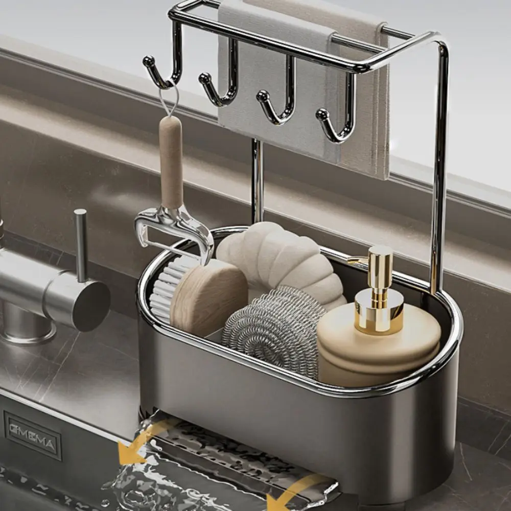 Gunmetal Gray Kitchen Sink Organizer Drainage Base Compact Design Storage Organizer Rack Sleek Modern Look Functional Design
Gunmetal Gray Kitchen Sink Organizer Drainage Base Compact Design Storage Organizer Rack Sleek Modern Look Functional Design