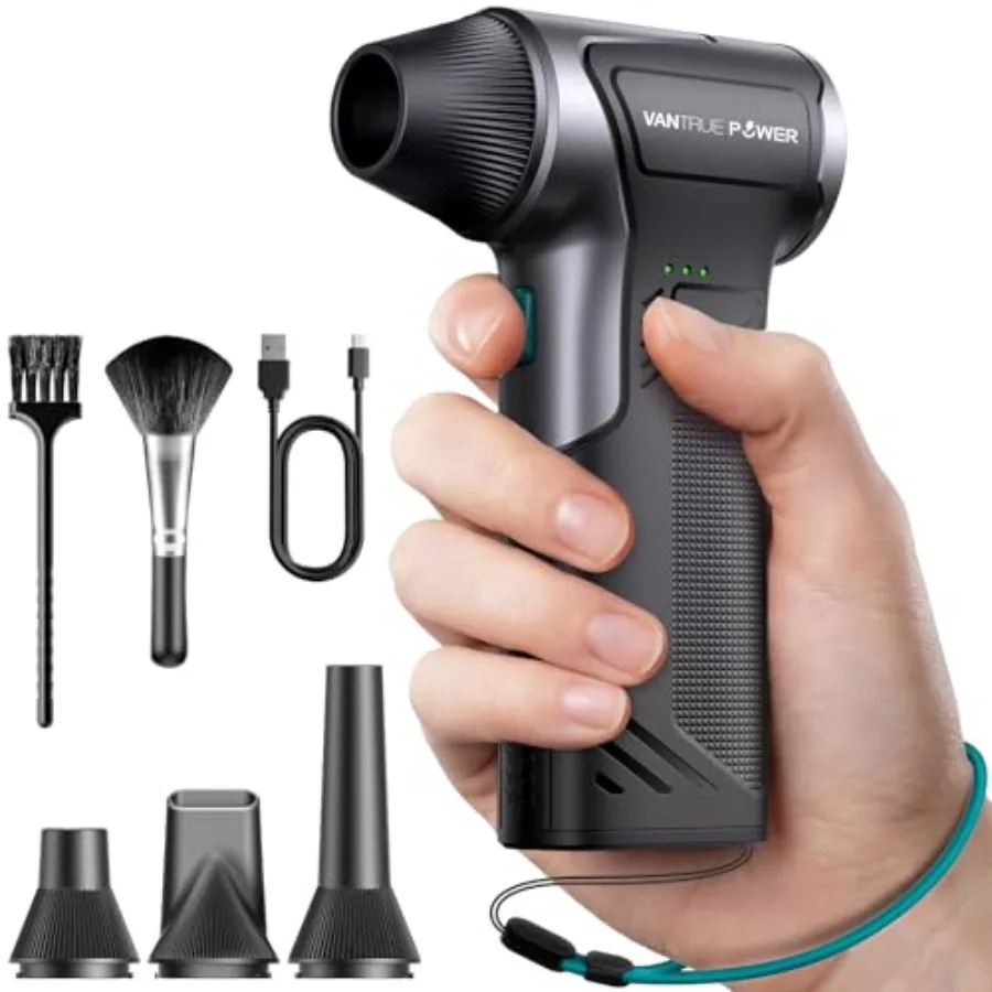 T150 Compressed Air Duster 110000RPM Cordless Electric Air Duster 3-Gear Mini Handheld Cordless Blower with Fast Charging Porta
T150 Compressed Air Duster 110000RPM Cordless Electric Air Duster 3-Gear Mini Handheld Cordless Blower with Fast Charging Porta