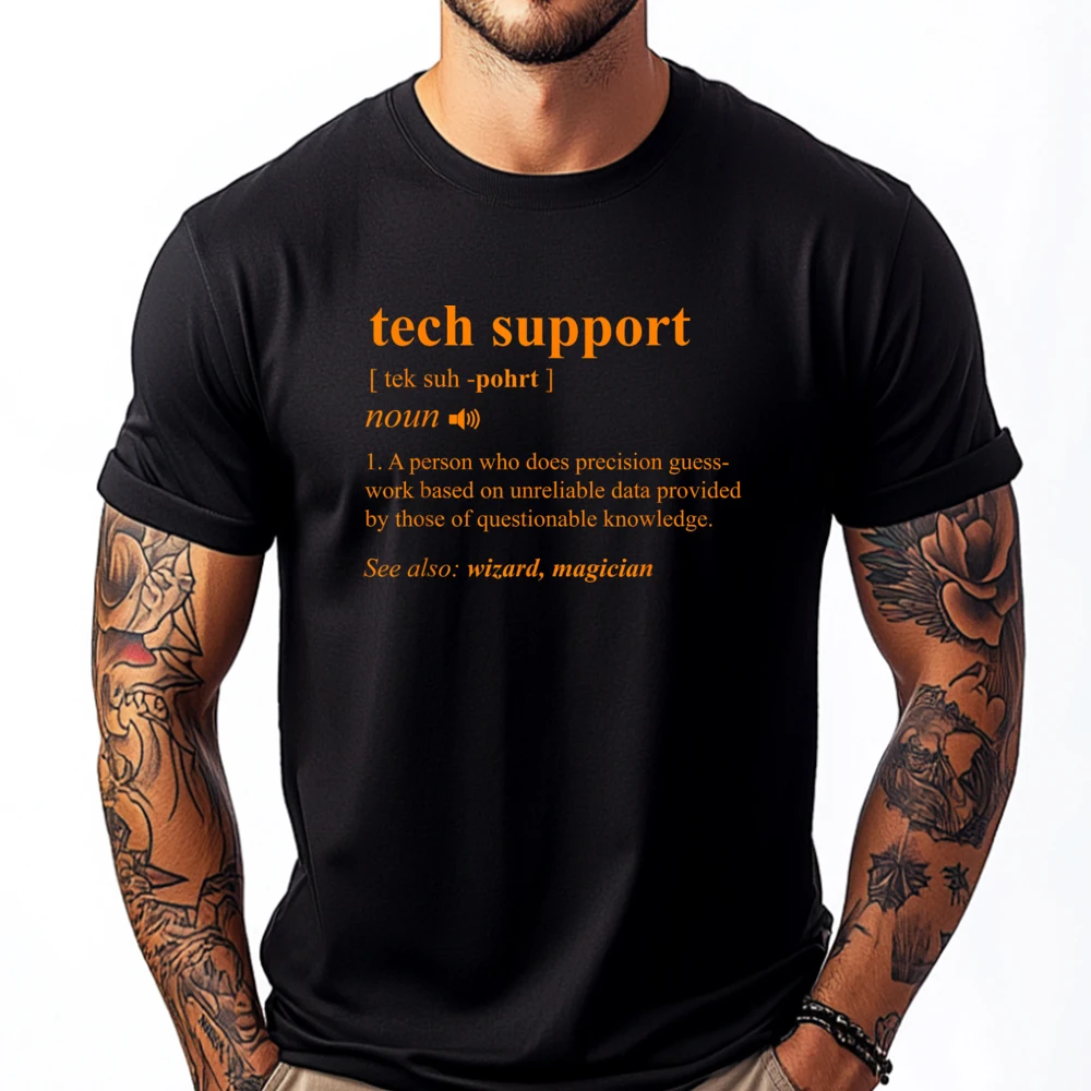 Tech Support Definition Computer Geek Programmer Funny T Shirts Men Luxury Clothes Men Camisa Valentines Day
Tech Support Definition Computer Geek Programmer Funny T Shirts Men Luxury Clothes Men Camisa Valentines Day