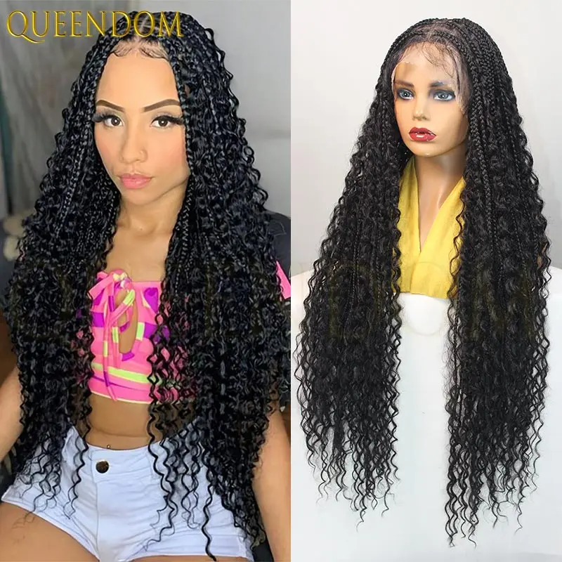32 "синтетические плетеные парики в стиле бохо, полный парик фронта шнурка для чернокожих женщин, богемные косы, кружевные парики с вьющимися волосами
32 "синтетические плетеные парики в стиле бохо, полный парик фронта шнурка для чернокожих женщин, богемные косы, кружевные парики с вьющимися волосами