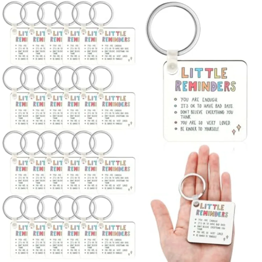 24 Pcs Little Reminders Keychain Motivational Inspirational Gifts for Women Mdf Keychain Colorful Spirit Quotes Key Ring Team A
24 Pcs Little Reminders Keychain Motivational Inspirational Gifts for Women Mdf Keychain Colorful Spirit Quotes Key Ring Team A