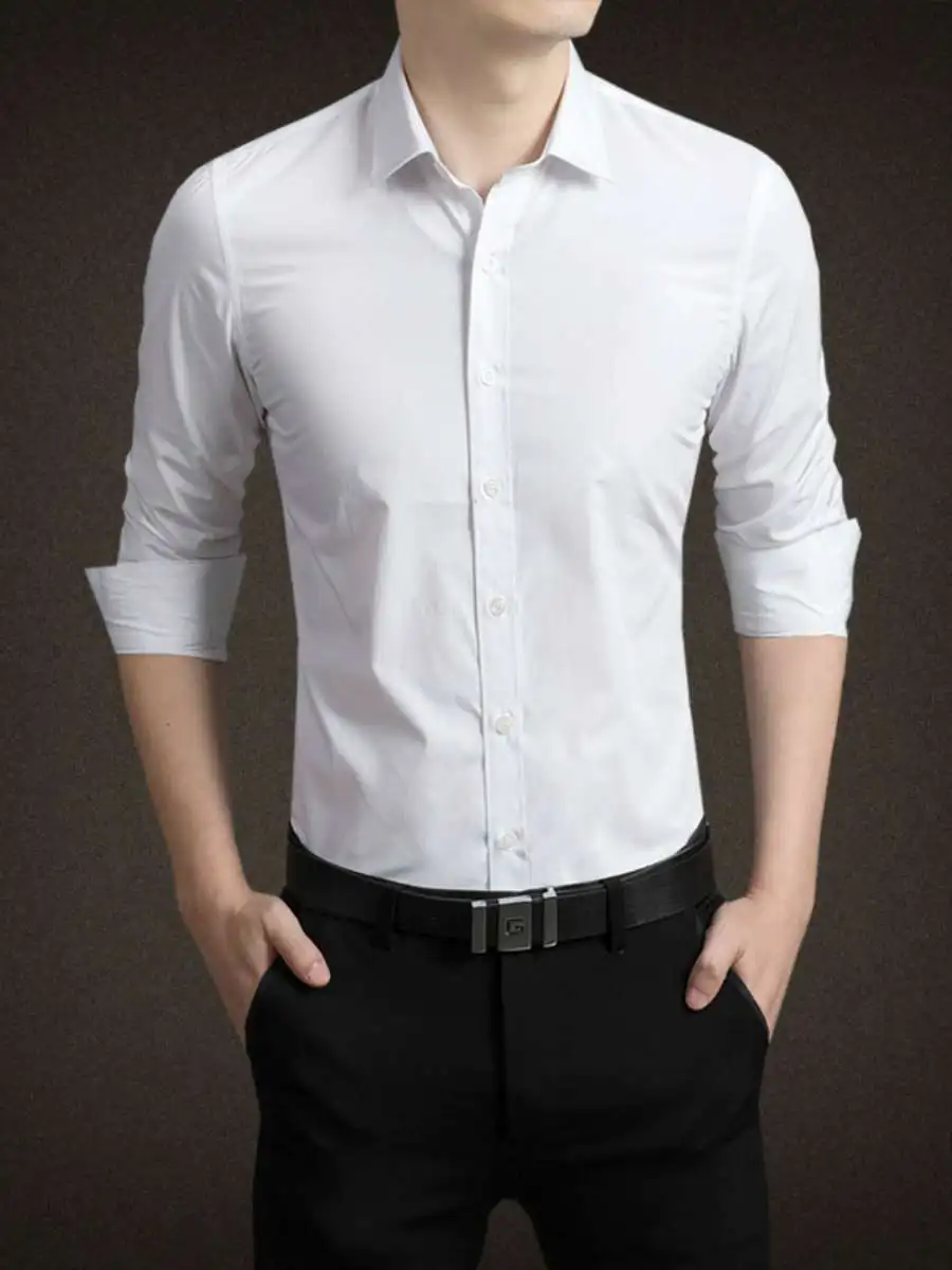 Men's Casual Pure Color Shirt Workwear White Long Sleeve Loose Fit Spring Season Travel Appropriate Business Casual Shirt
Men's Casual Pure Color Shirt Workwear White Long Sleeve Loose Fit Spring Season Travel Appropriate Business Casual Shirt