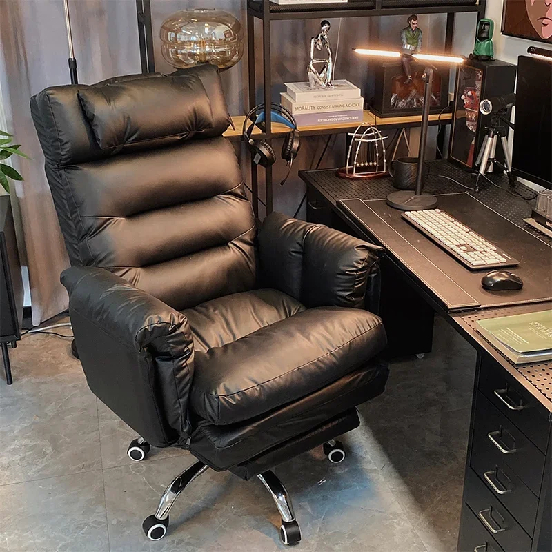 Leather Lounge Office Chair Executive Emperor Camp Relaxing Comfortable Desk Study Office Chair Student Stoel Home Furniture
Leather Lounge Office Chair Executive Emperor Camp Relaxing Comfortable Desk Study Office Chair Student Stoel Home Furniture