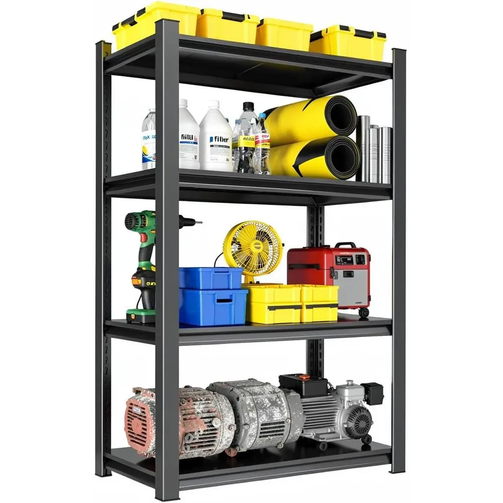 Sturdy 4-Tier Garage Shelving, Adjustable Metal Racks for Utility Storage, 24W x 12D x 53.4H
Sturdy 4-Tier Garage Shelving, Adjustable Metal Racks for Utility Storage, 24W x 12D x 53.4H