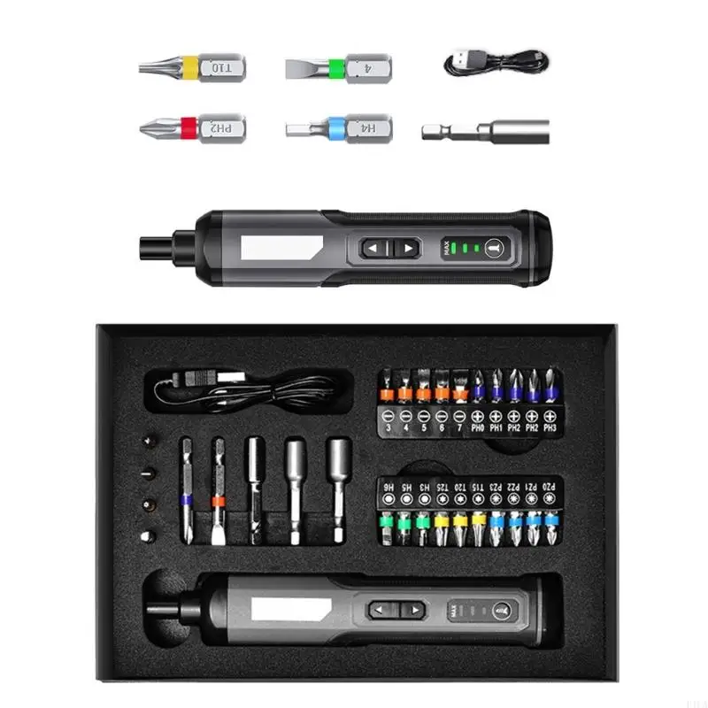 F1CA Rechargeable Electric Screwdriver with Multi Bits LED Light and Type C Charging
F1CA Rechargeable Electric Screwdriver with Multi Bits LED Light and Type C Charging