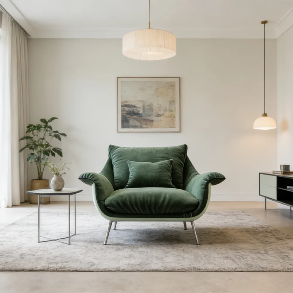 #Modern Two-Tone Velvet Lounge Chair: Plush Cushion Included Pillow Metal Legs Accent Seat For Living Room
#Modern Two-Tone Velvet Lounge Chair: Plush Cushion Included Pillow Metal Legs Accent Seat For Living Room