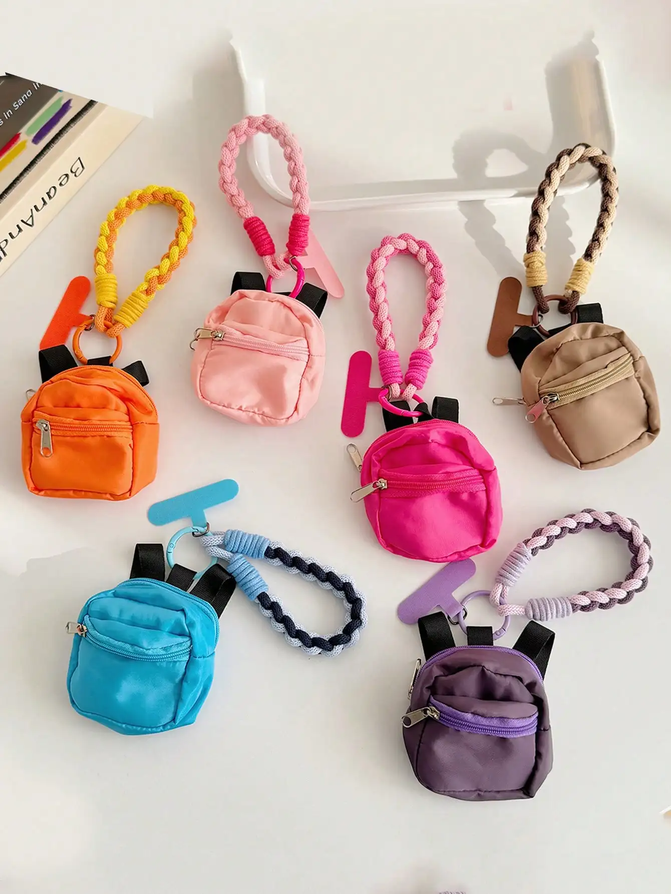 Cute Braided Mixed Color 1pc Mini Coin Purse, Wristlet Strap, Braided Colorblock Pouch, Portable Keychain, Earphone, Small Items Organizer Birthday Gift
Cute Braided Mixed Color 1pc Mini Coin Purse, Wristlet Strap, Braided Colorblock Pouch, Portable Keychain, Earphone, Small Items Organizer Birthday Gift