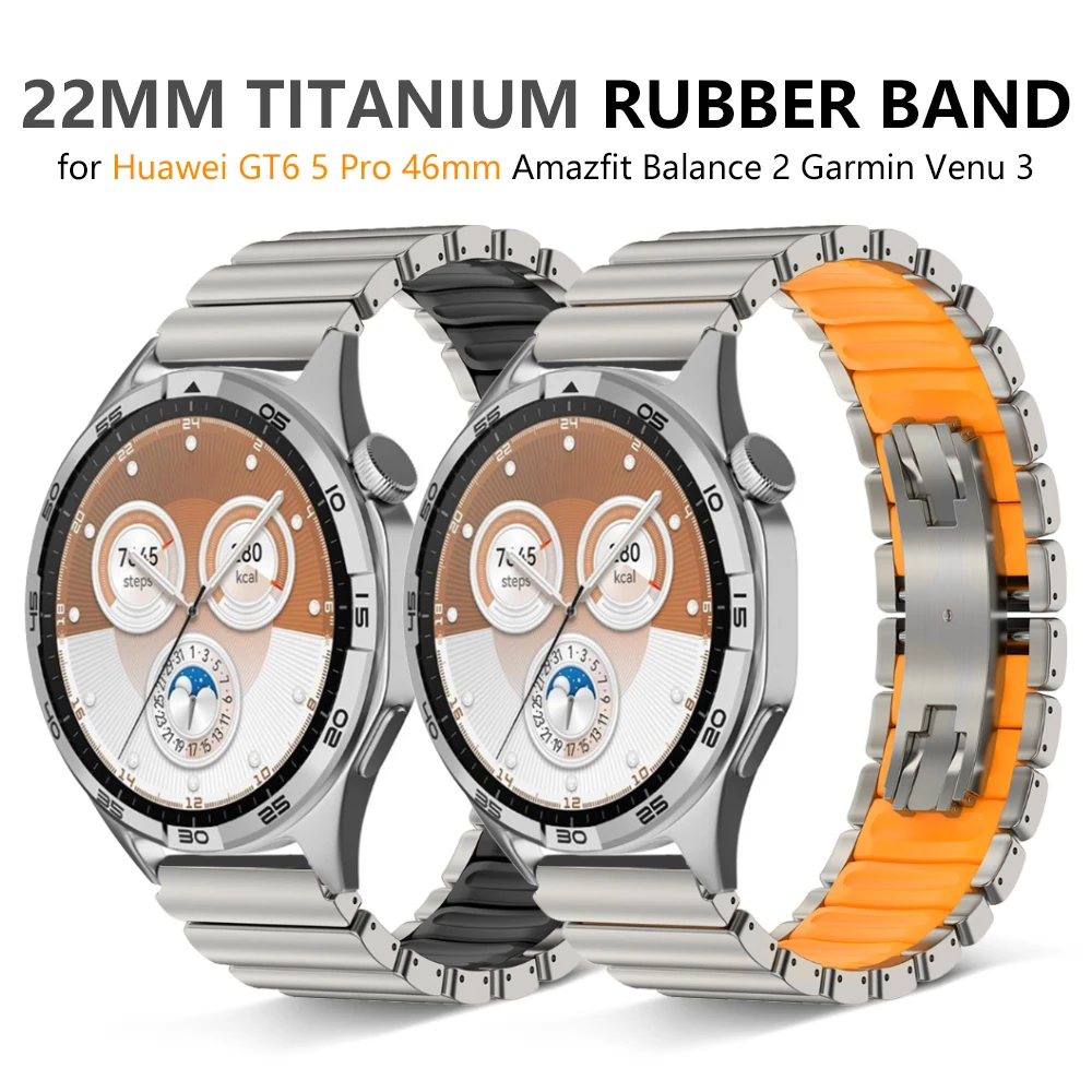 22mm Titanium Band for Huawei Watch GT6 5 Pro 46mm Watch 4 Pro Ultimate Luxury Strap for Amazfit Watch Balance 2 XIAOMI Watch 2
22mm Titanium Band for Huawei Watch GT6 5 Pro 46mm Watch 4 Pro Ultimate Luxury Strap for Amazfit Watch Balance 2 XIAOMI Watch 2