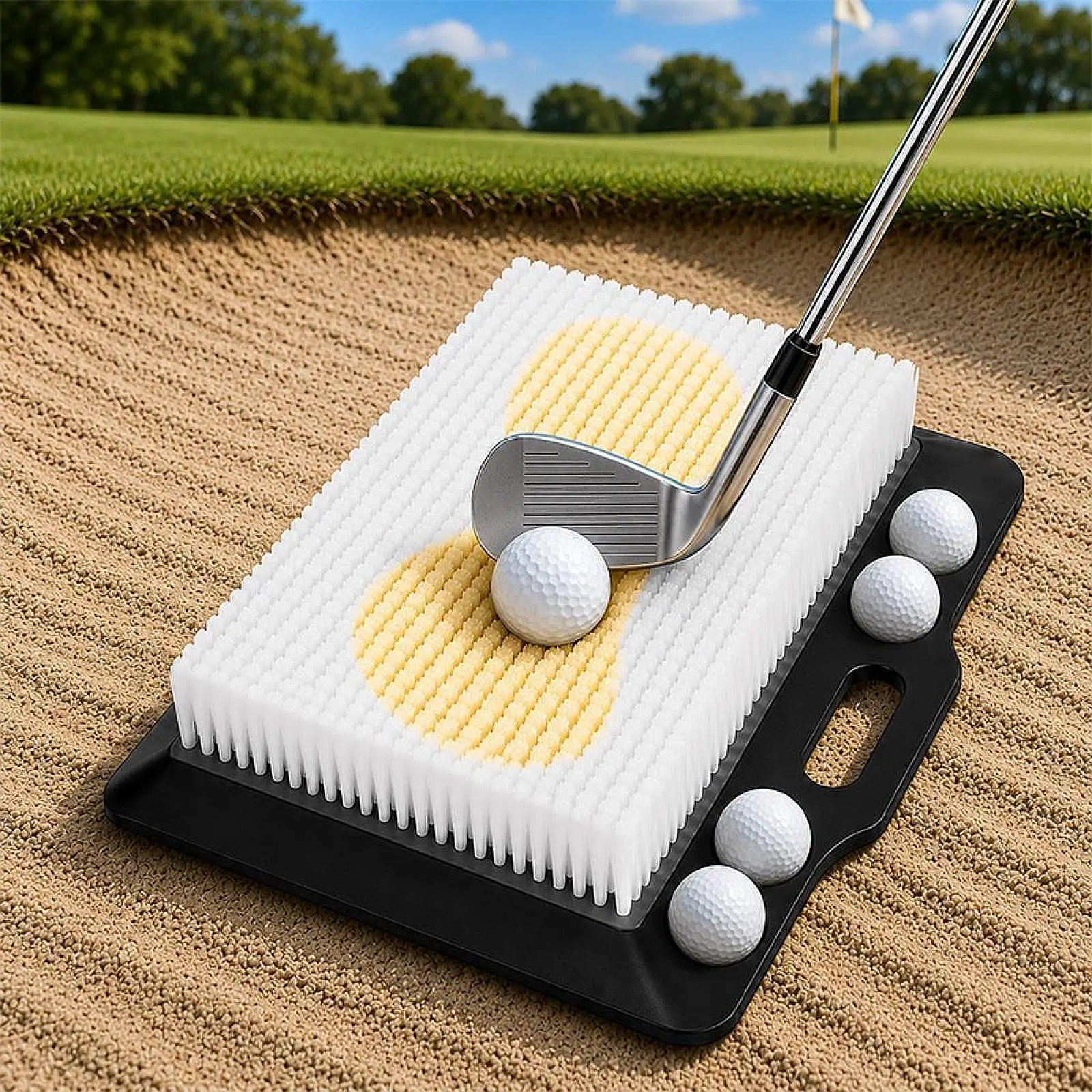 Realistic Golf Bunker Practice Mat Durable Material for Home Office Training Beginners Gift Simulation
Realistic Golf Bunker Practice Mat Durable Material for Home Office Training Beginners Gift Simulation