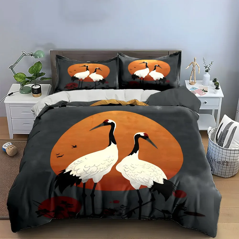 "Crane Art Decor Set" Soft Comfortable Duvet Cover Bedding Set Included 1*Duvet Cover & 2*Pillowcases, gift
"Crane Art Decor Set" Soft Comfortable Duvet Cover Bedding Set Included 1*Duvet Cover & 2*Pillowcases, gift