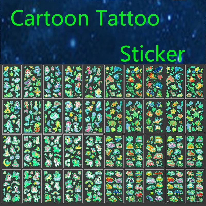 5Pcs/set New Cartoon Luminous Tattoo Sticker Unicorn Car Fish Temporary Waterproof Tattoo Body Art For Party Gifts
5Pcs/set New Cartoon Luminous Tattoo Sticker Unicorn Car Fish Temporary Waterproof Tattoo Body Art For Party Gifts