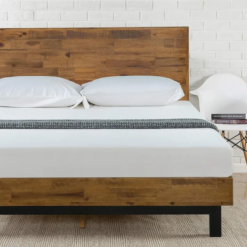 Wood Platform Bed Frame with Adjustable Headboard / Wood Slat Support with No Box Spring Needed / Easy Assembly, Queen
Wood Platform Bed Frame with Adjustable Headboard / Wood Slat Support with No Box Spring Needed / Easy Assembly, Queen