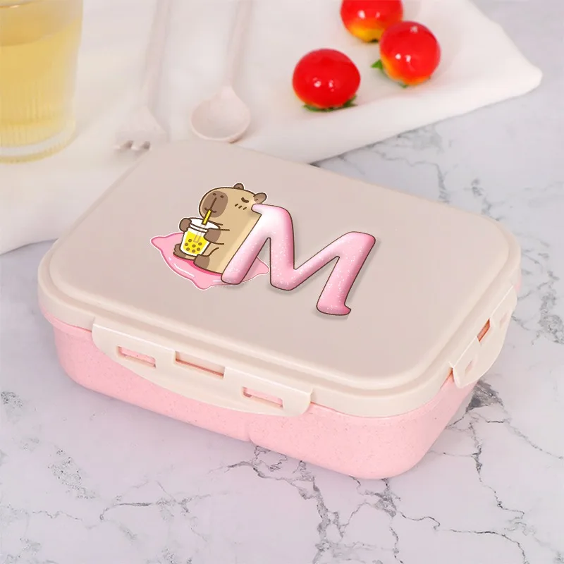 Capybara Cute Lunchbox Cartoon Anime Pattern Letter A-Z Print Lunch Box Students Portable Food Storage Containers Back To School
Capybara Cute Lunchbox Cartoon Anime Pattern Letter A-Z Print Lunch Box Students Portable Food Storage Containers Back To School