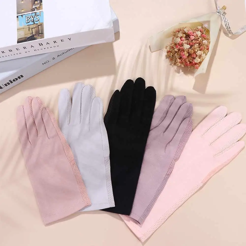 Thin Anti-slip Cotton Touch Screen Riding Gloves Solid Color Outdoor Mittens Women Driving Gloves Summer Sunscreen Gloves 
Thin Anti-slip Cotton Touch Screen Riding Gloves Solid Color Outdoor Mittens Women Driving Gloves Summer Sunscreen Gloves