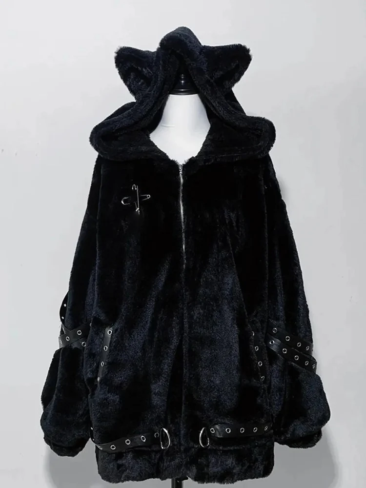 Милое свежее японское пальто в стиле Харадзюку с кошачьими ушками в стиле панк Y2k, готическая женская одежда, пушистая персонализированная теплая мягкая куртка в консервативном стиле
Милое свежее японское пальто в стиле Харадзюку с кошачьими ушками в стиле панк Y2k, готическая женская одежда, пушистая персонализированная теплая мягкая куртка в консервативном стиле