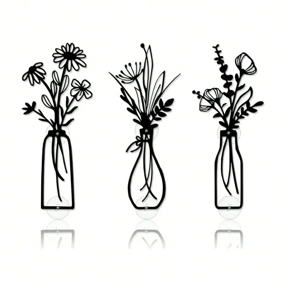3 Pcs Metal Flower Wall Decor Black Flowers Wall Arts Modern Farmhouse Decor Minimalist Flower For Living Room Bathroom Dining
3 Pcs Metal Flower Wall Decor Black Flowers Wall Arts Modern Farmhouse Decor Minimalist Flower For Living Room Bathroom Dining