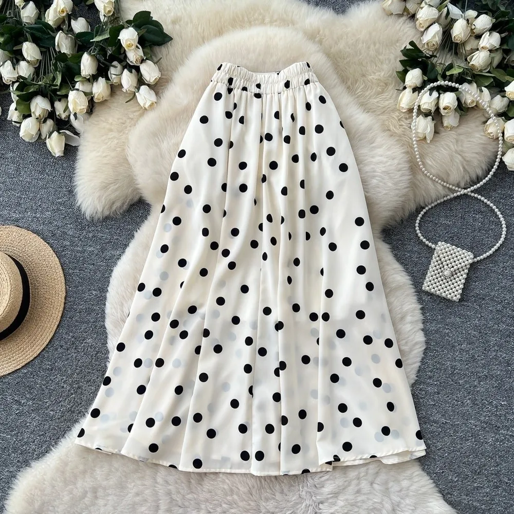 Breathable Elastic Waist Polka Dot Skirt Splicing Design Pleated A-Line Skirt Summer Slim Fit Half-length Dress Work to Weekend
Breathable Elastic Waist Polka Dot Skirt Splicing Design Pleated A-Line Skirt Summer Slim Fit Half-length Dress Work to Weekend