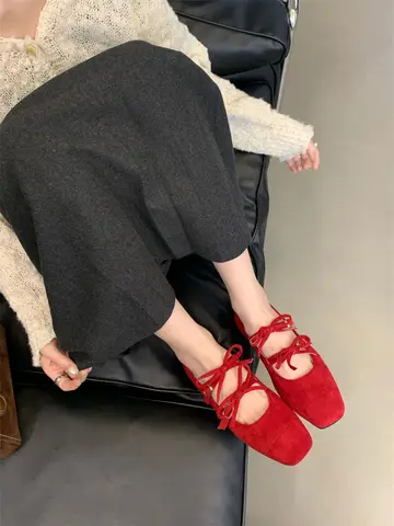 IPPEUM Dames Ballet Flats Rood 2025, Nieuwe Zomer Mary Janes Zapatos de Mujer Ballerina Schoenen