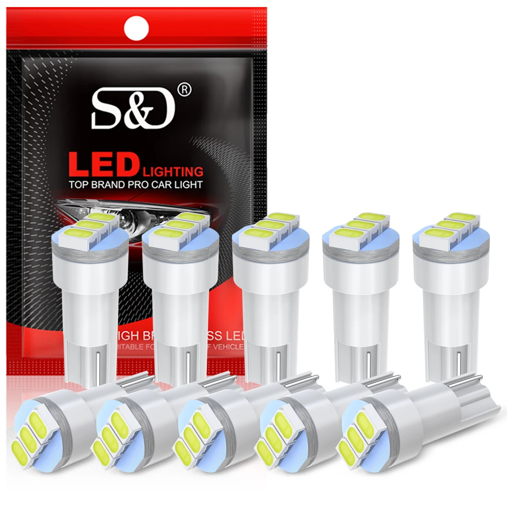 S&D 10PCS T5 W2W LED Canbus Bulbs 3020 3SMD Yellow Red White 74 2721 Backup Reverse Light Car LED Bulb Car Reversing Lamp 12V
S&D 10PCS T5 W2W LED Canbus Bulbs 3020 3SMD Yellow Red White 74 2721 Backup Reverse Light Car LED Bulb Car Reversing Lamp 12V