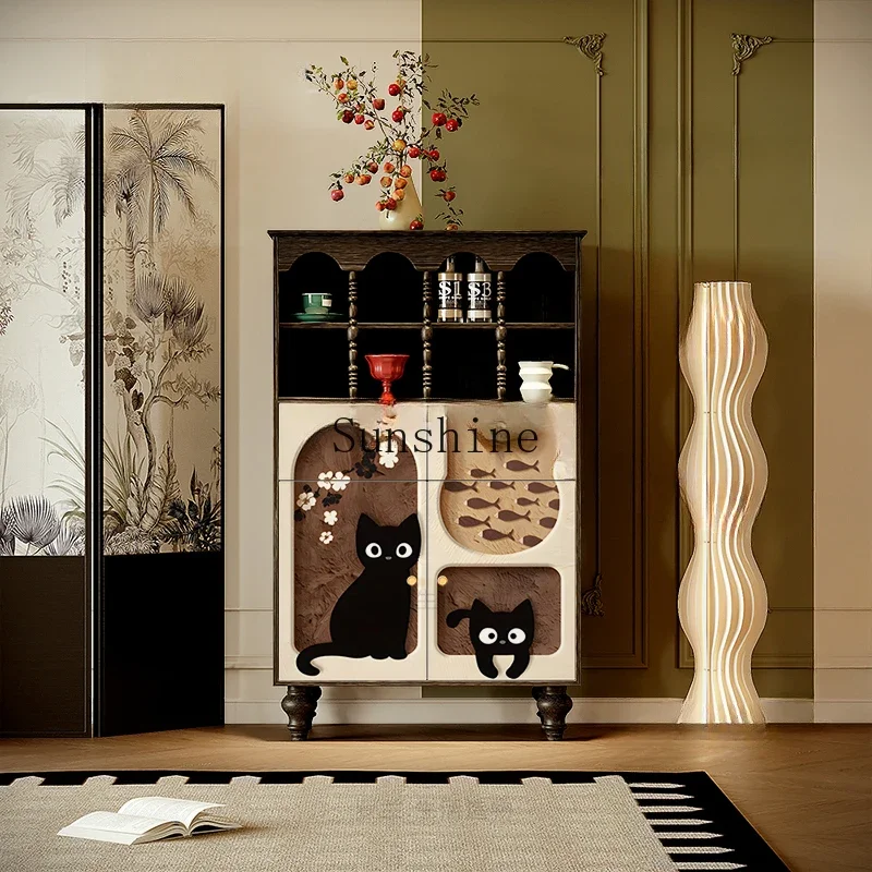 French solid wood cute wind living room storage dining room corner integrated storage cabinet
French solid wood cute wind living room storage dining room corner integrated storage cabinet