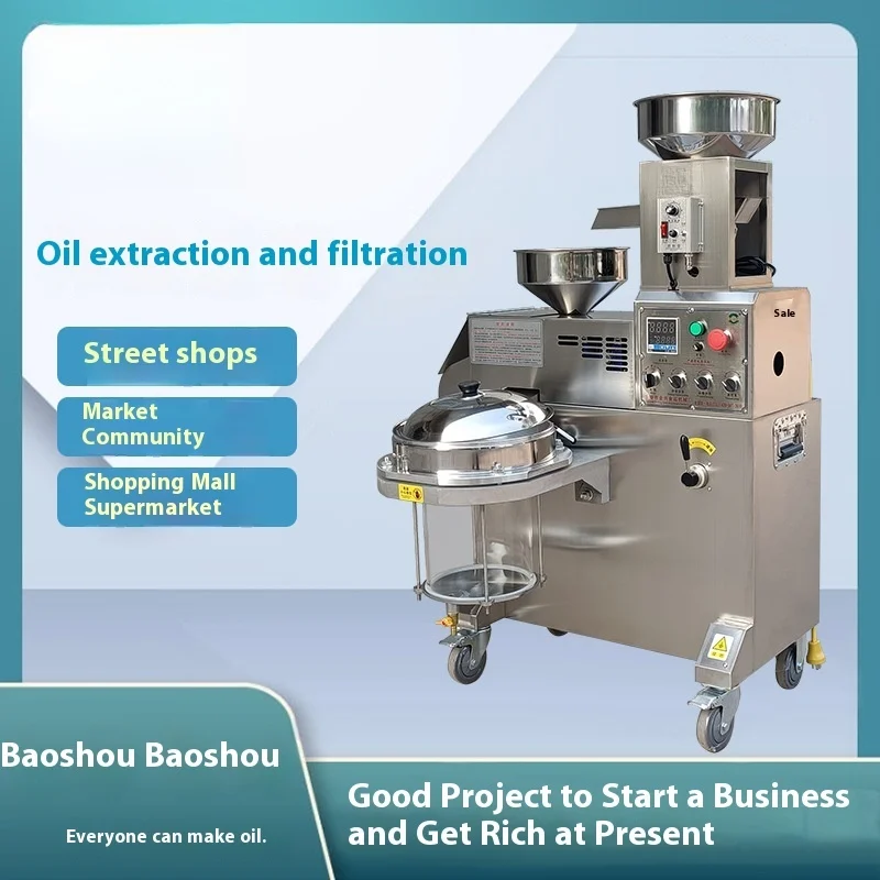 Oil Press Stainless Steel Press Commercial Fully Automatic Small Medium Sized Household Peanut Frying Equipment Multifunctional
Oil Press Stainless Steel Press Commercial Fully Automatic Small Medium Sized Household Peanut Frying Equipment Multifunctional