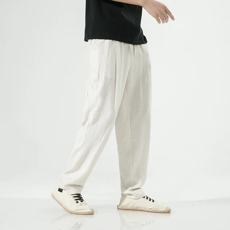 Мужские летние тонкие повседневные брюки из хлопка и льна, свободные, прямого кроя, зауженные, длинные, удобные, дышащие, легкие
Мужские летние тонкие повседневные брюки из хлопка и льна, свободные, прямого кроя, зауженные, длинные, удобные, дышащие, легкие