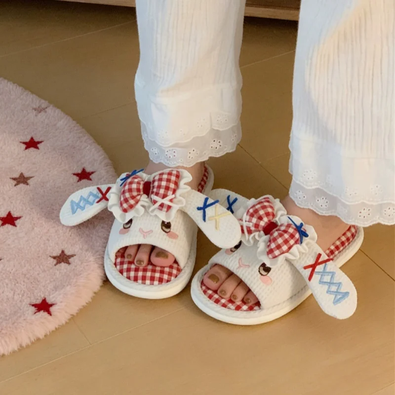 2026 New Lolita Bow Rabbit Linen Slippers Women All Seasons Sweet Girls Bedroom Non Slip Home Floor Slippers Shoes
2026 New Lolita Bow Rabbit Linen Slippers Women All Seasons Sweet Girls Bedroom Non Slip Home Floor Slippers Shoes