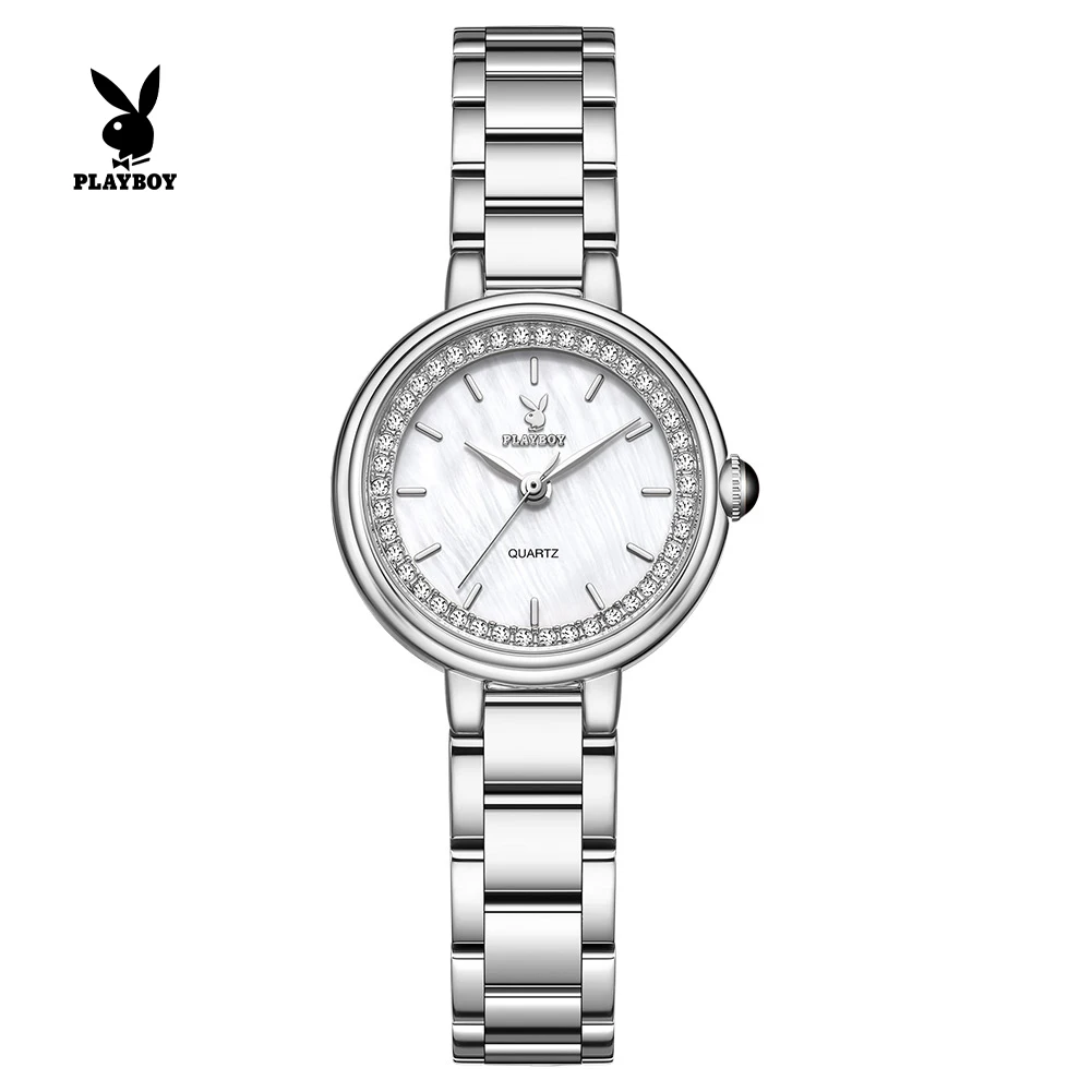 PLAYBOY 3536 Women's Quartz Watches Original Brand Exclusive Stainless Steel Diamond Bezel Luxury Ladies Waterproof Wristwatches
PLAYBOY 3536 Women's Quartz Watches Original Brand Exclusive Stainless Steel Diamond Bezel Luxury Ladies Waterproof Wristwatches