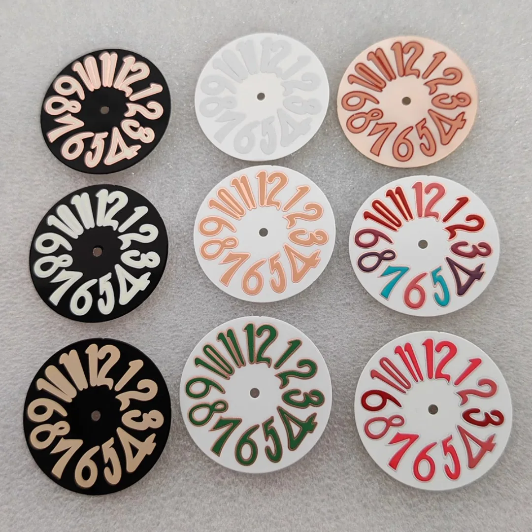 33.2mm Enamel Digital Watch Dial Multiple Color Literal Watch Faces DIY Personalized Watch Accessory for NH35 Movement
33.2mm Enamel Digital Watch Dial Multiple Color Literal Watch Faces DIY Personalized Watch Accessory for NH35 Movement
