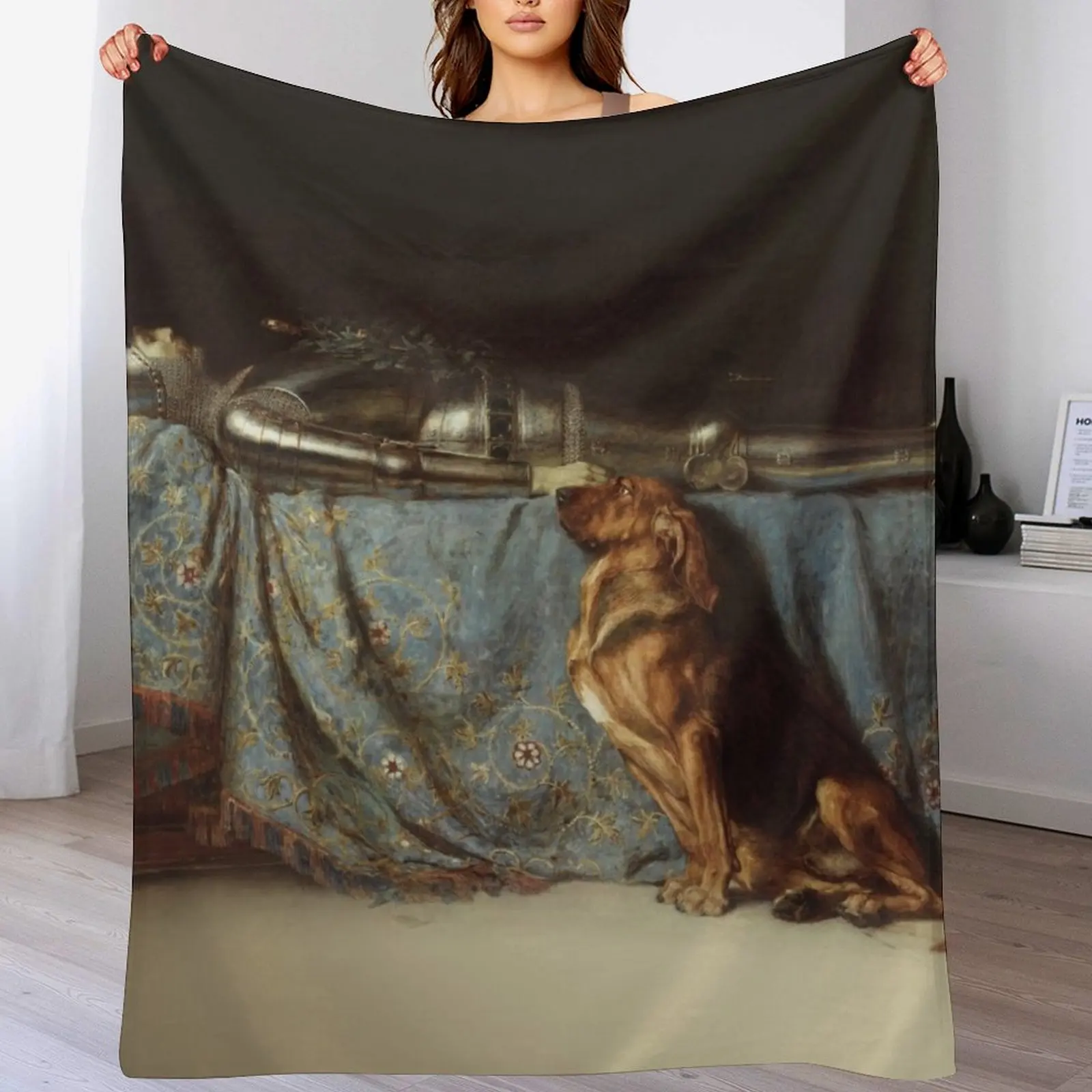 Requiescat Rest painting by Briton Riviere 1888 The Dog and the Dead Knight HD Throw Blanket Couch blanket decor
Requiescat Rest painting by Briton Riviere 1888 The Dog and the Dead Knight HD Throw Blanket Couch blanket decor
