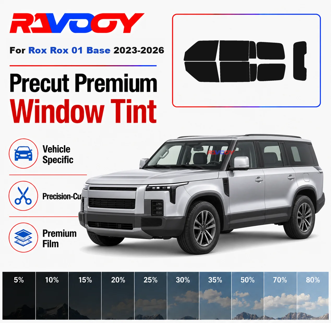 Premium Precut Window Tint Kit Front Rear Windows Rear Windshield For Rox Rox 01 Base 2023-2026 Complete Set Nano Ceramic Film
Premium Precut Window Tint Kit Front Rear Windows Rear Windshield For Rox Rox 01 Base 2023-2026 Complete Set Nano Ceramic Film