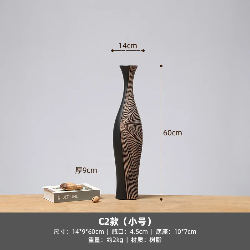 1pcs Light Luxury Retro Vertical Black Resin Vase Ideal for New Chinese Inspired Living Room and Entrance Dried Flower Decor
1pcs Light Luxury Retro Vertical Black Resin Vase Ideal for New Chinese Inspired Living Room and Entrance Dried Flower Decor