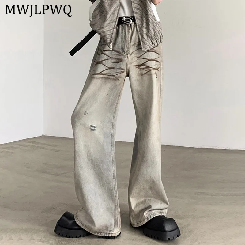 MWJLPWQ Distressed Washed American High Street Jeans Men's Dirty Dyed Niche Design Loose Casual Wide-Leg Pants 2025 Autumn 11067
MWJLPWQ Distressed Washed American High Street Jeans Men's Dirty Dyed Niche Design Loose Casual Wide-Leg Pants 2025 Autumn 11067