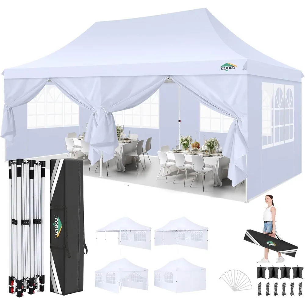 10x20 Pop Up Canopy with 6 Sidewalls, Conical Party Tent 10x20 with 3 Adjustable Height Waterproof, UV-Resistant with Carry Bag
10x20 Pop Up Canopy with 6 Sidewalls, Conical Party Tent 10x20 with 3 Adjustable Height Waterproof, UV-Resistant with Carry Bag