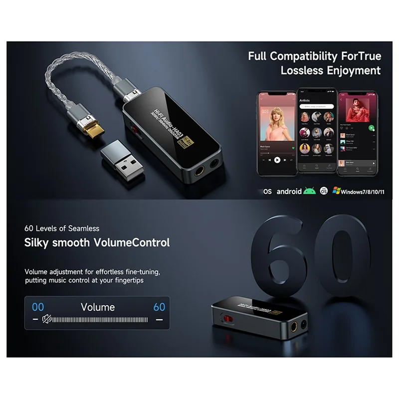 Sensitive HIFI Decoding Headphone Amplifier BJ10 Portable USB HIFI DAC Dual Jack High Gain
Sensitive HIFI Decoding Headphone Amplifier BJ10 Portable USB HIFI DAC Dual Jack High Gain