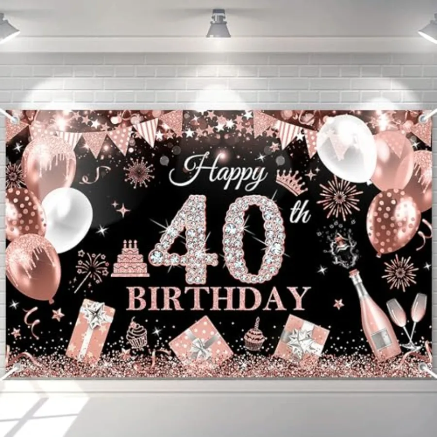 Happy Birthday Banner for Women Glitter Balloon 40 Birthday Party Backdrop 40 Year Old Bday Photo Backdrop Party Supplies 70.8
Happy Birthday Banner for Women Glitter Balloon 40 Birthday Party Backdrop 40 Year Old Bday Photo Backdrop Party Supplies 70.8