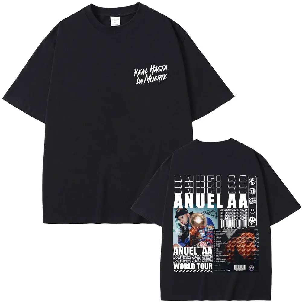 Rapper Anuel AA Las Leyendas Nunca Mueren World Tour Graphic T Shirts Men's Hip Hop Fashion T-shirts Men Casual Oversized Tshirt
Rapper Anuel AA Las Leyendas Nunca Mueren World Tour Graphic T Shirts Men's Hip Hop Fashion T-shirts Men Casual Oversized Tshirt