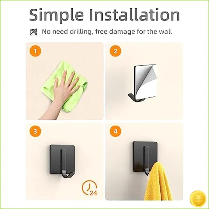 25 PCS Hanging Clothes Bag Hook Kitchen And Bathroom Non-Perforated Viscose Hook Black 4.5 X 4.5Cm Easy To Use
25 PCS Hanging Clothes Bag Hook Kitchen And Bathroom Non-Perforated Viscose Hook Black 4.5 X 4.5Cm Easy To Use