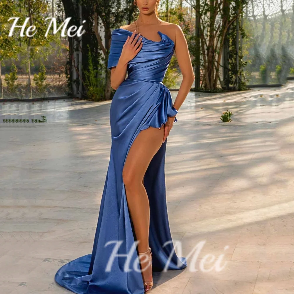 Sexy Prom Dresses Simple High Split One Shoulder Sleeveless Custom Party Gowns Mermaid Floor Length Evening Dress فساتين طويلة
Sexy Prom Dresses Simple High Split One Shoulder Sleeveless Custom Party Gowns Mermaid Floor Length Evening Dress فساتين طويلة