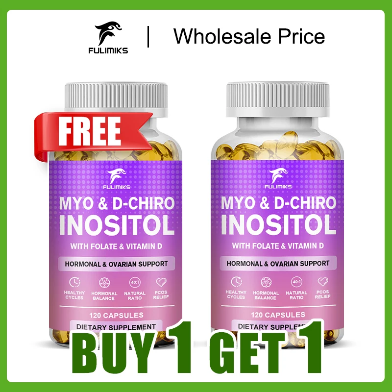 Buy 1 Get 1 Free! Inositol & D-Chiro Inositol Blend Capsules, for Ovarian Function & Hormonal Balance, Healthy Menstrual Cycles
Buy 1 Get 1 Free! Inositol & D-Chiro Inositol Blend Capsules, for Ovarian Function & Hormonal Balance, Healthy Menstrual Cycles
