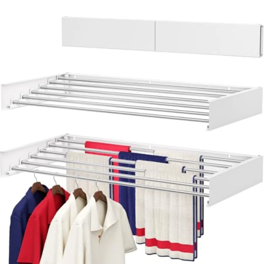 Wall Mounted Drying Rack 40 Foldable Laundry Drying Rack with Stainless Steel Rods Retractable Laundry Space Saver for Indoor O
Wall Mounted Drying Rack 40 Foldable Laundry Drying Rack with Stainless Steel Rods Retractable Laundry Space Saver for Indoor O
